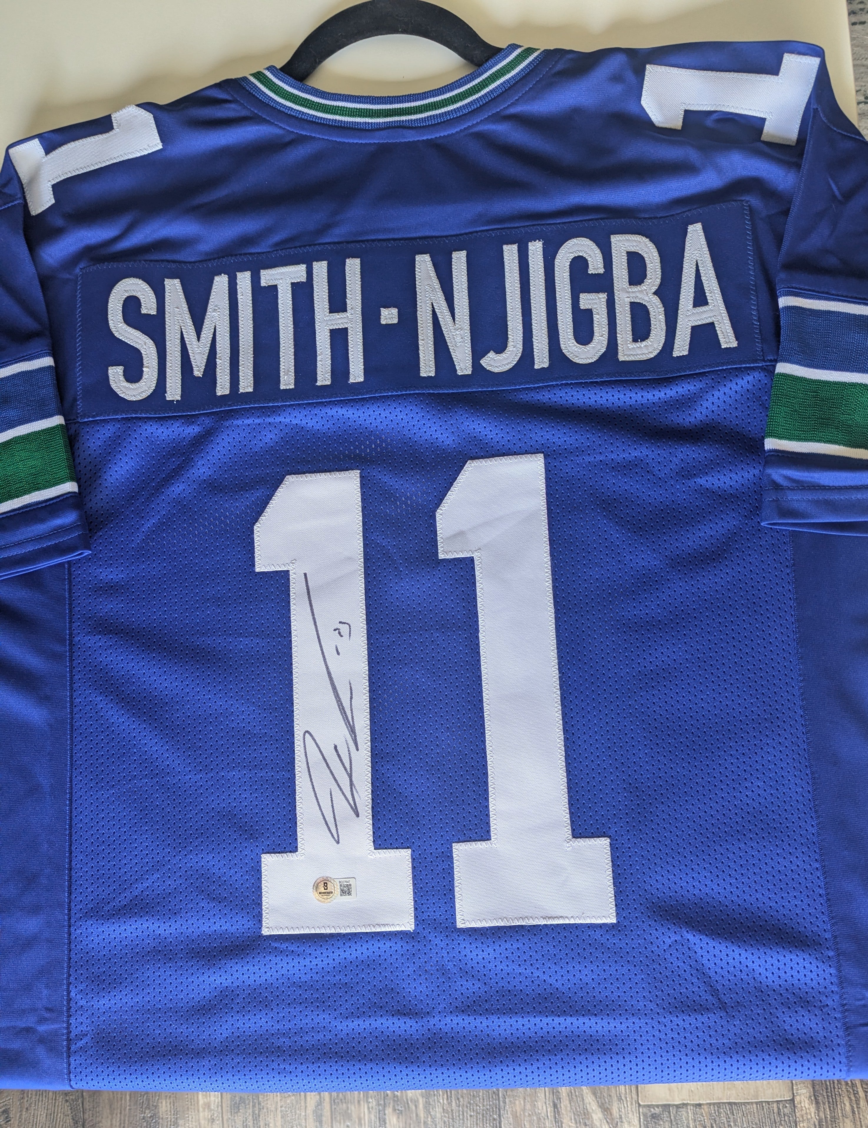 Jaxon Smith-Njigba - Signed Custom Jersey (Beckett)