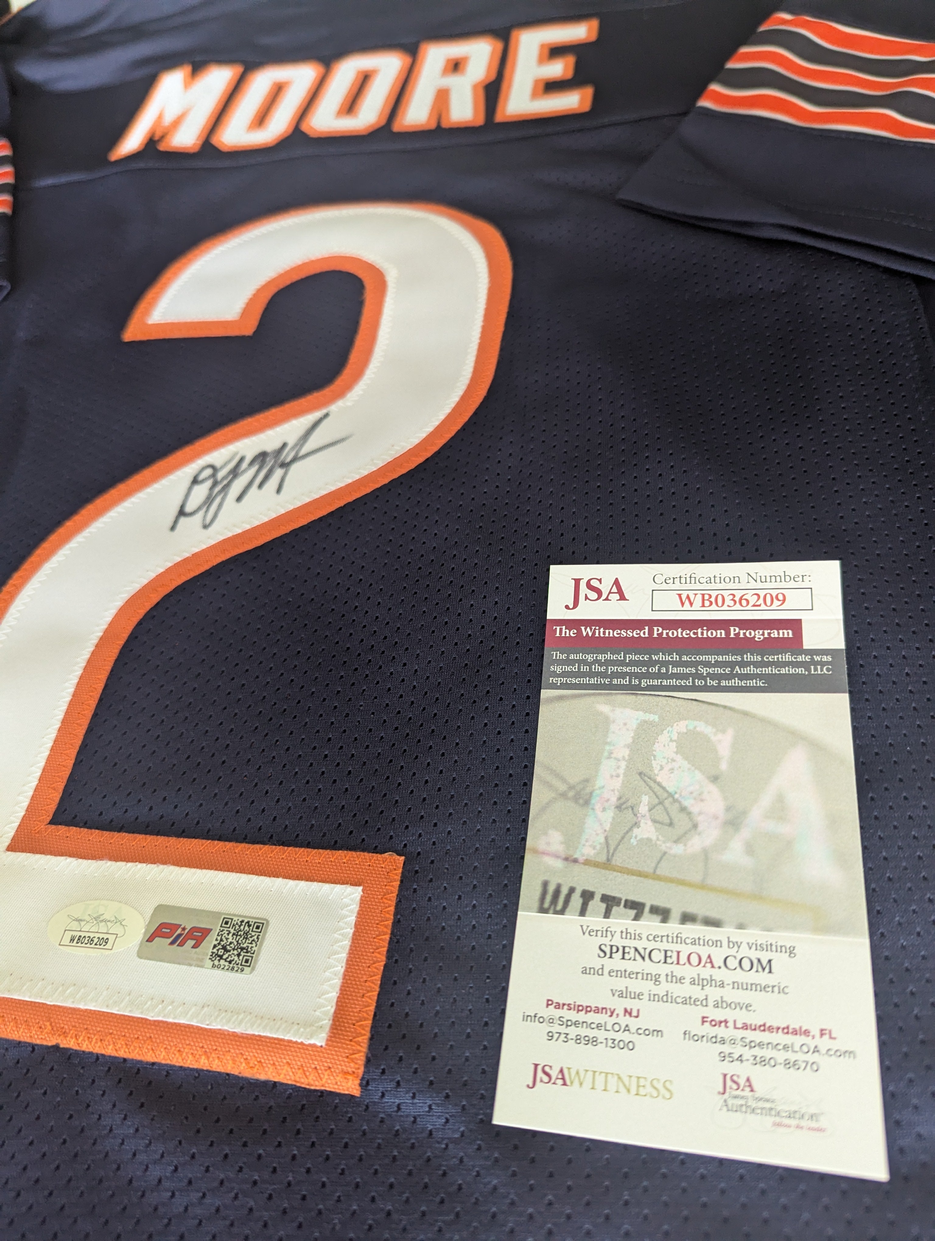 DJ Moore - Signed Custom Jersey (JSA)