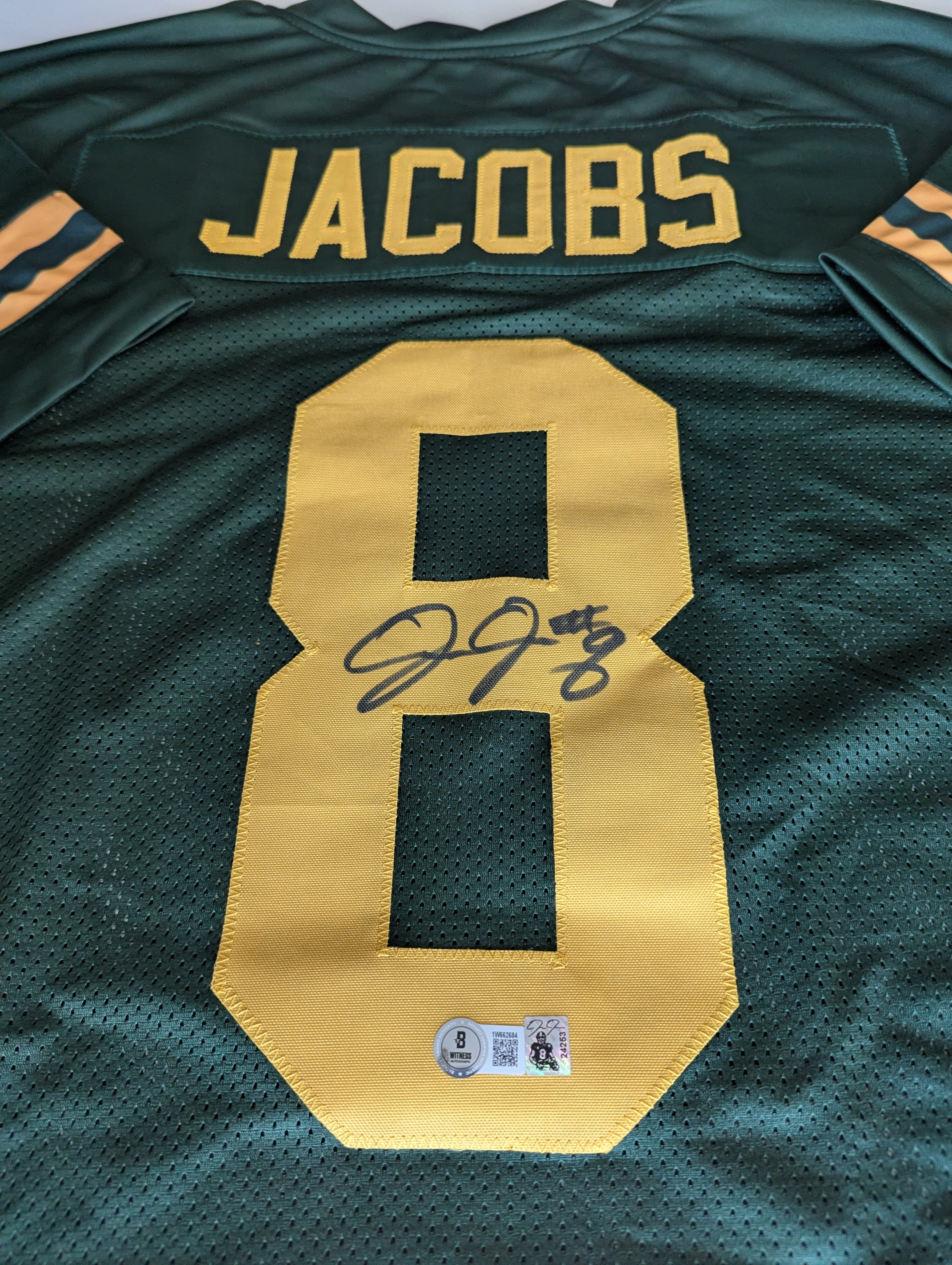 Josh Jacobs - Signed Custom Jersey (Beckett)